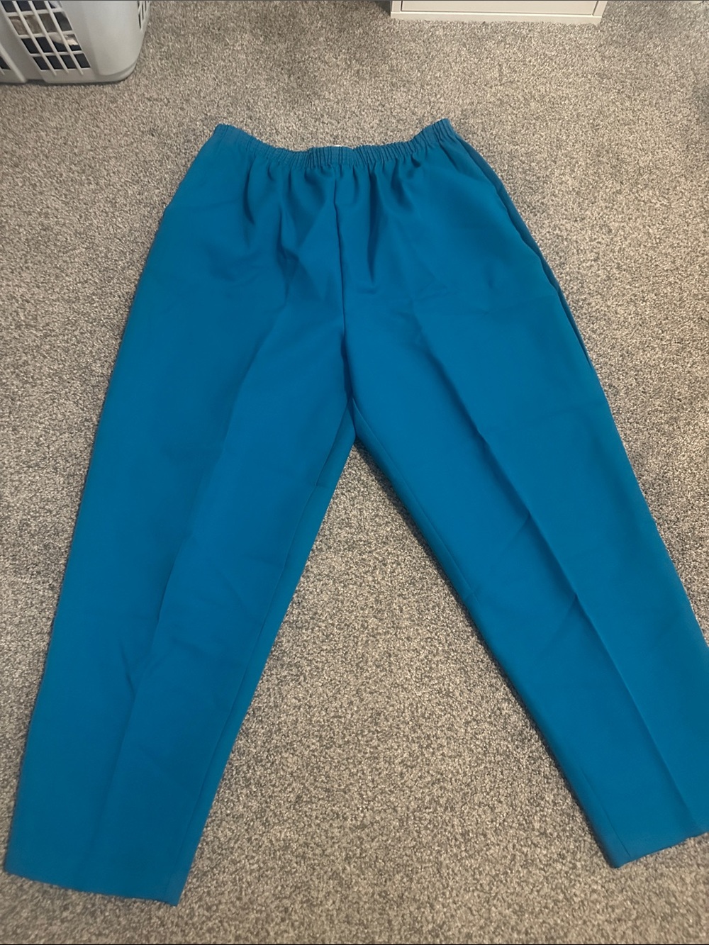 Elastic Waist Teal Pants